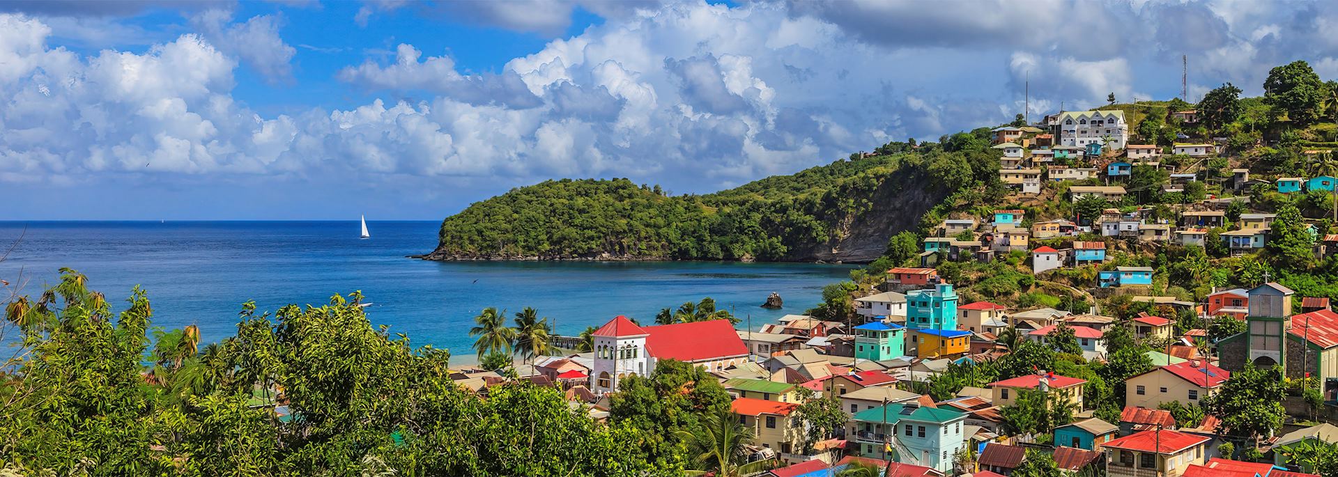 Canaries, a small village on the west coast of Saint Lucia