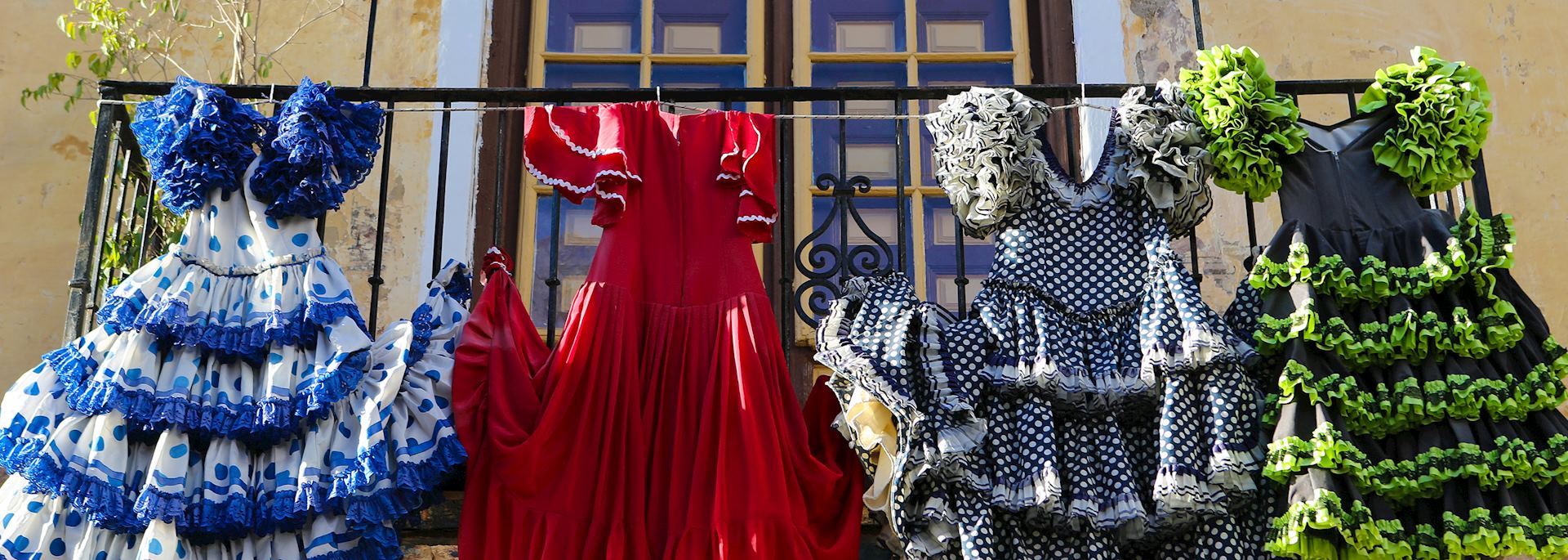 Traditional flamenco dresses